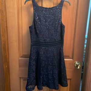 Navy blue mini dress